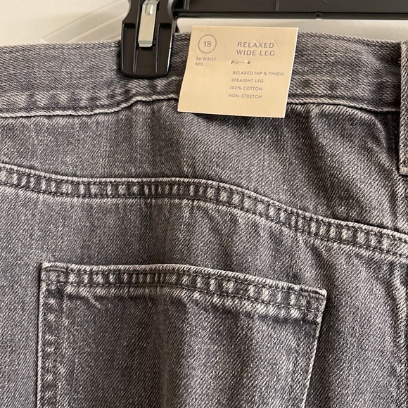 ♻️ New Universal Thread Gray 100 % Cotton Non Stretch Jeans size 18/34 Regular - Picture 4 of 10